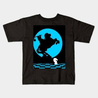 Blue Chess Knight Kids T-Shirt